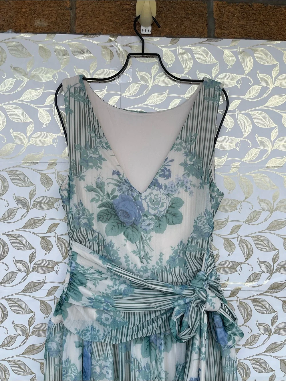 Abercrombie & Fitch Floral Maxi Dress M Coquette Cottagecore Knit Sleeveless